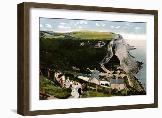 Ecclesbourne Cliff, Hastings, East Sussex, Early 20th Century-null-Framed Giclee Print