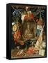 Ecclesia Surrounded by Symbols of Vanity (On Copper)-Jan van Kessel-Framed Stretched Canvas