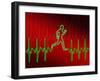 ECG And Man Running-PASIEKA-Framed Photographic Print