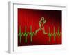 ECG And Man Running-PASIEKA-Framed Photographic Print