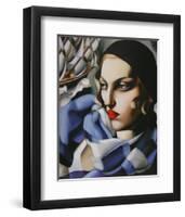 Echarpe Bleue-Tamara de Lempicka-Framed Premium Giclee Print