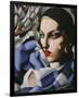 Echarpe Bleue-Tamara de Lempicka-Framed Premium Giclee Print