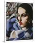 Echarpe Bleue-Tamara de Lempicka-Framed Premium Giclee Print