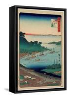 Echigo Niigata No Kei-Utagawa Hiroshige-Framed Stretched Canvas