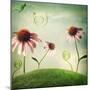 Echinacea Flowers in Fantasy Landscape-Melpomene-Mounted Photographic Print