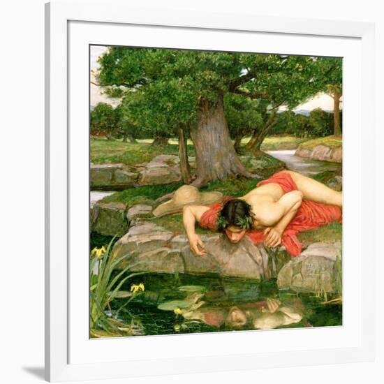 Echo and Narcissus, 1903 (Detail)-John William Waterhouse-Framed Giclee Print