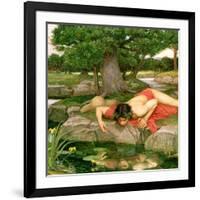 Echo and Narcissus, 1903 (Detail)-John William Waterhouse-Framed Giclee Print