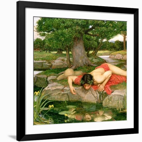 Echo and Narcissus, 1903 (Detail)-John William Waterhouse-Framed Giclee Print