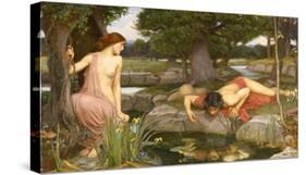 Echo and Narcissus, 1903-John William Waterhouse-Stretched Canvas