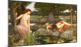 Echo and Narcissus, 1903-J^W^ Waterhouse-Mounted Art Print