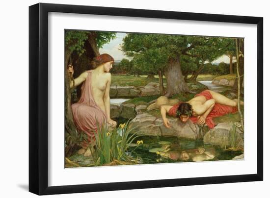 Echo and Narcissus, 1903-John William Waterhouse-Framed Premium Giclee Print