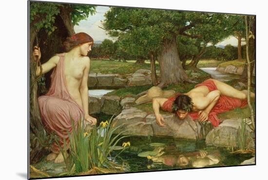 Echo and Narcissus, 1903-John William Waterhouse-Mounted Giclee Print