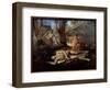 Echo and Narcissus, Illustration in Les Metamorphoses , 17Th Century (Oil on Canvas)-Nicolas Poussin-Framed Giclee Print