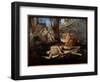 Echo and Narcissus, Illustration in Les Metamorphoses , 17Th Century (Oil on Canvas)-Nicolas Poussin-Framed Giclee Print