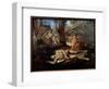 Echo and Narcissus, Illustration in Les Metamorphoses , 17Th Century (Oil on Canvas)-Nicolas Poussin-Framed Giclee Print
