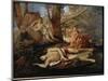 Echo and Narcissus - Oil on Canvas, 1627-1628-Nicolas Poussin-Mounted Giclee Print