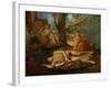 Echo and Narcissus or the Death of Narcissus-Nicolas Poussin-Framed Giclee Print