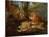 Echo and Narcissus or the Death of Narcissus-Nicolas Poussin-Stretched Canvas