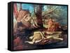 Echo And Narcissus-Nicolas Poussin-Framed Stretched Canvas