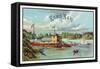 Echo Bay Brand Cigar Box Label-Lantern Press-Framed Stretched Canvas