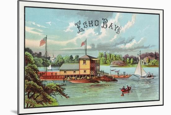 Echo Bay Brand Cigar Box Label-Lantern Press-Mounted Art Print