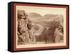 Echo Canyon. Looking Through Sioux Pass. on F.E. and M.V. Ry., Hot Springs, S.D-John C. H. Grabill-Framed Stretched Canvas