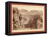 Echo Canyon. Looking Through Sioux Pass. on F.E. and M.V. Ry., Hot Springs, S.D-John C. H. Grabill-Framed Stretched Canvas