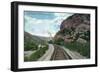 Echo Canyon, Utah, View of a Union Pacific Train near Baskin-Lantern Press-Framed Art Print