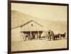 Echo City, Utah Territory Stagecoach And Stop, ca. 1869-Andrew Russell-Framed Art Print