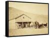 Echo City, Utah Territory Stagecoach And Stop, ca. 1869-Andrew Russell-Framed Stretched Canvas