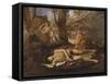 Echo et Narcisse-Nicolas Poussin-Framed Stretched Canvas