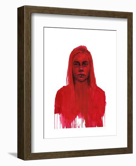 Echo From The Deep Red Within-Agnes Cecile-Framed Art Print