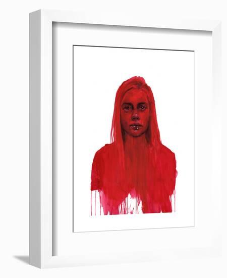 Echo From The Deep Red Within-Agnes Cecile-Framed Art Print