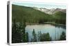 Echo Lake, Colorado, View of Mount Evans and Lake-Lantern Press-Stretched Canvas