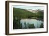 Echo Lake, Colorado, View of Mount Evans and Lake-Lantern Press-Framed Art Print