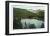 Echo Lake, Colorado, View of Mount Evans and Lake-Lantern Press-Framed Art Print
