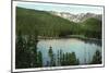 Echo Lake, Colorado, View of Mount Evans and Lake-Lantern Press-Mounted Art Print