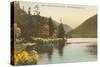 Echo Lake, Franconia Notch, New Hampshire-null-Stretched Canvas