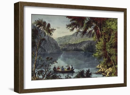 Echo Lake White Mountains-Currier & Ives-Framed Giclee Print