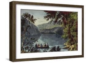 Echo Lake White Mountains-Currier & Ives-Framed Giclee Print