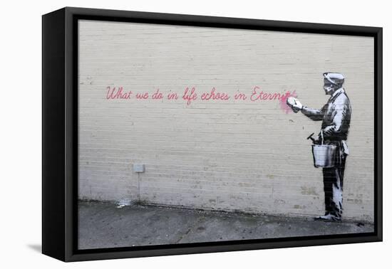 Echoes-Banksy-Framed Stretched Canvas