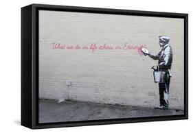 Echoes-Banksy-Framed Stretched Canvas