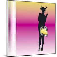 Eclectic Girl (pink)-Puntoos-Mounted Art Print