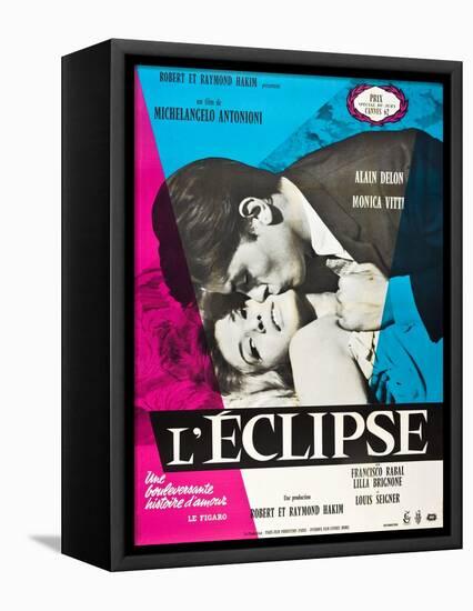 Eclipse, (aka L'Eclisse), Alain Delon, Monica Vitti on French Poster Art, 1962-null-Framed Stretched Canvas