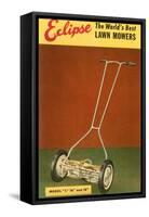 Eclipse Lawn Mower Advertisement-null-Framed Stretched Canvas