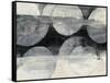 Eclipse Neutral Horizontal Crop-Albena Hristova-Framed Stretched Canvas