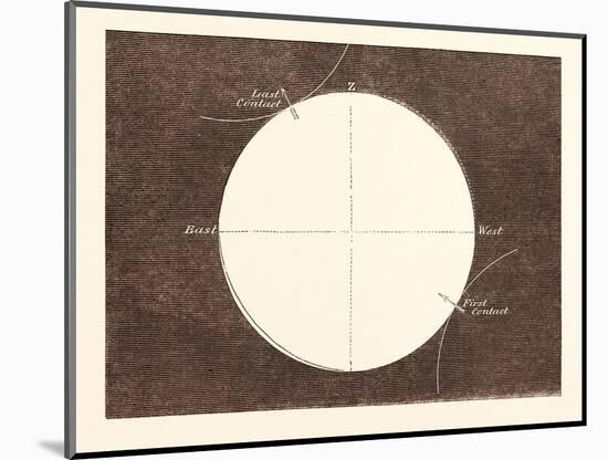 Eclipse of the Sun, March 15, 1858-null-Mounted Giclee Print