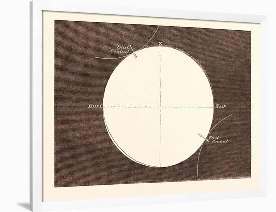 Eclipse of the Sun, March 15, 1858-null-Framed Giclee Print