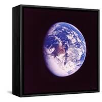 Eclipsed Earth Taken by Apollo 17 as It Traveled Toward Moon on NASA Lunar Landing Mission-null-Framed Stretched Canvas