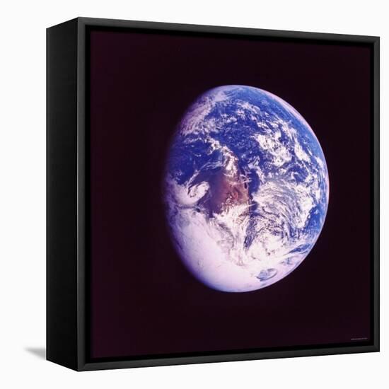 Eclipsed Earth Taken by Apollo 17 as It Traveled Toward Moon on NASA Lunar Landing Mission-null-Framed Stretched Canvas